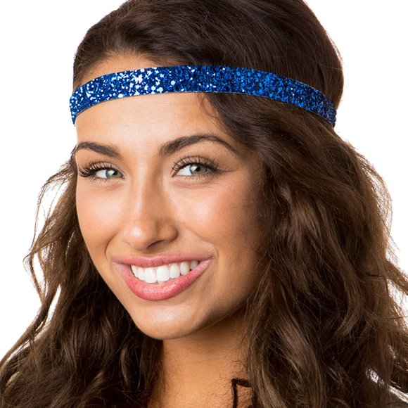 Hipsy 10-pack Bling Glitter Adjustable No Slip Skinny Neutral & Bold Headbands main image 6